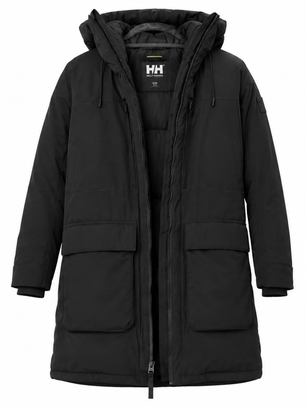 Helly Hansen Women’s Black Parka with Hooded Insulated Design